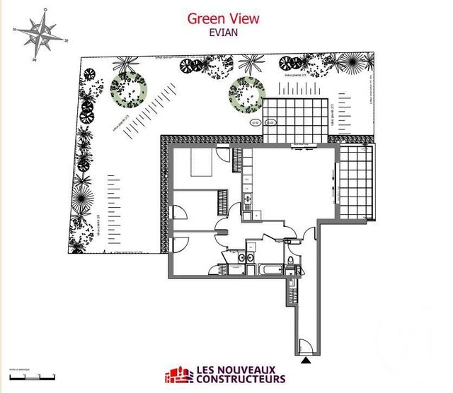 Appartement F4 à vendre - 4 pièces - 92,46 m2 - Evian Les Bains - 74 - RHONE-ALPES