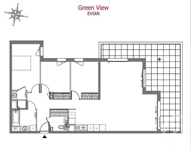 Appartement F4 à vendre - 4 pièces - 96,05 m2 - Evian Les Bains - 74 - RHONE-ALPES