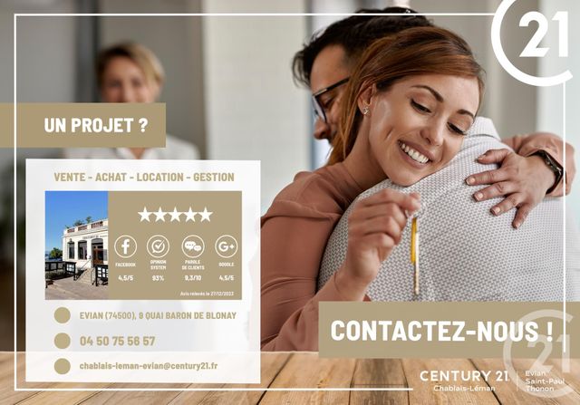 Appartement Studio à vendre - 1 pièce - 27,47 m2 - Evian Les Bains - 74 - RHONE-ALPES