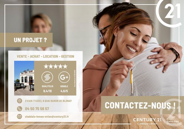 Appartement F2 &agrave; vendre - 2 pi&egrave;ces - 42 m2 - Lugrin - 74 - RHONE-ALPES