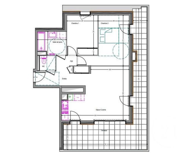 Appartement F3 &agrave; louer - 3 pi&egrave;ces - 67,80 m2 - Thonon Les Bains - 74 - RHONE-ALPES