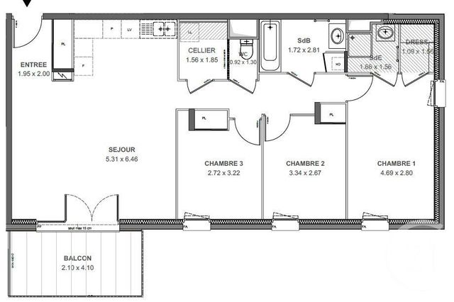 Appartement T4 à vendre - 4 pièces - 84,42 m2 - Thonon Les Bains - 74 - RHONE-ALPES