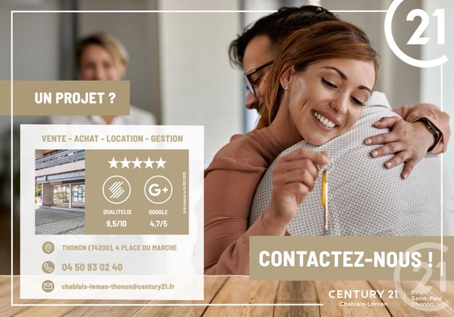 Terrain &agrave; vendre - 1006 m2 - Margencel - 74 - RHONE-ALPES