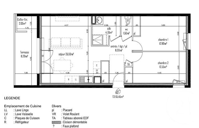 Appartement F3 à vendre ANTHY SUR LEMAN