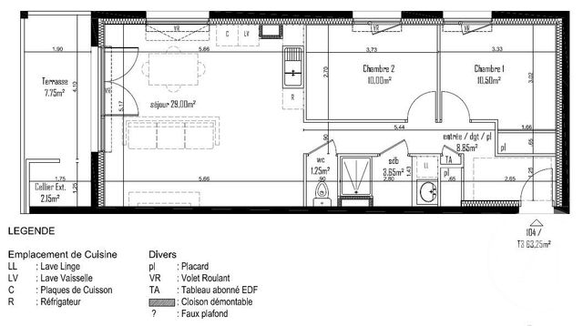 Appartement F3 à vendre ANTHY SUR LEMAN