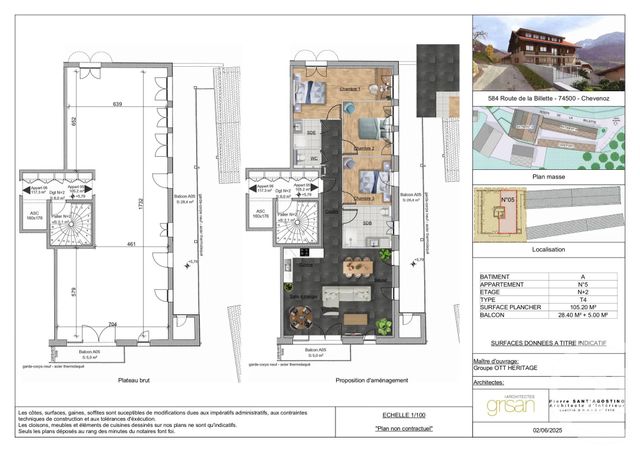Appartement F4 à vendre - 4 pièces - 105,20 m2 - Chevenoz - 74 - RHONE-ALPES