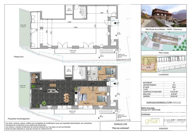 Appartement F4 à vendre - 4 pièces - 116 m2 - Chevenoz - 74 - RHONE-ALPES