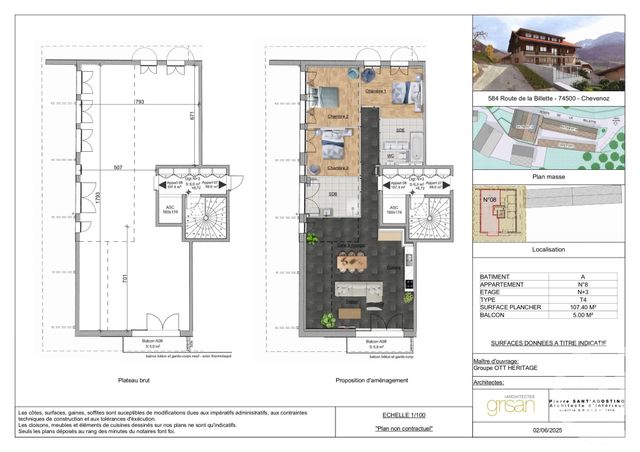 Appartement F4 à vendre CHEVENOZ