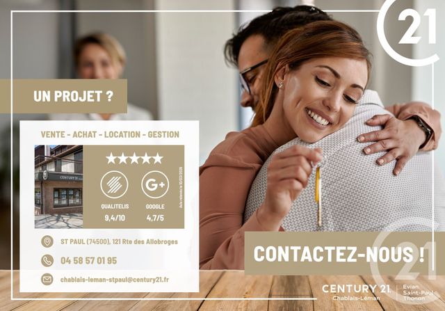 Appartement F4 &agrave; vendre - 4 pi&egrave;ces - 81,82 m2 - Evian Les Bains - 74 - RHONE-ALPES